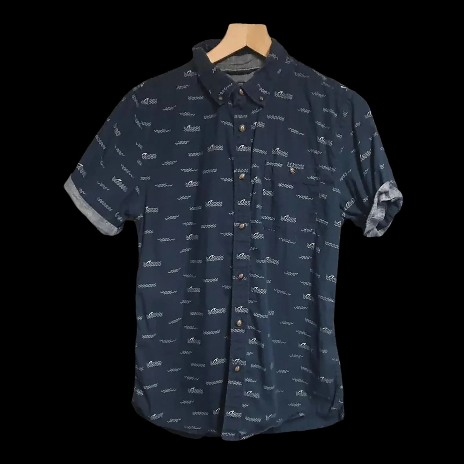 Mens Red Herring Blue Short Sleeve Shirt UK Small - Shirts